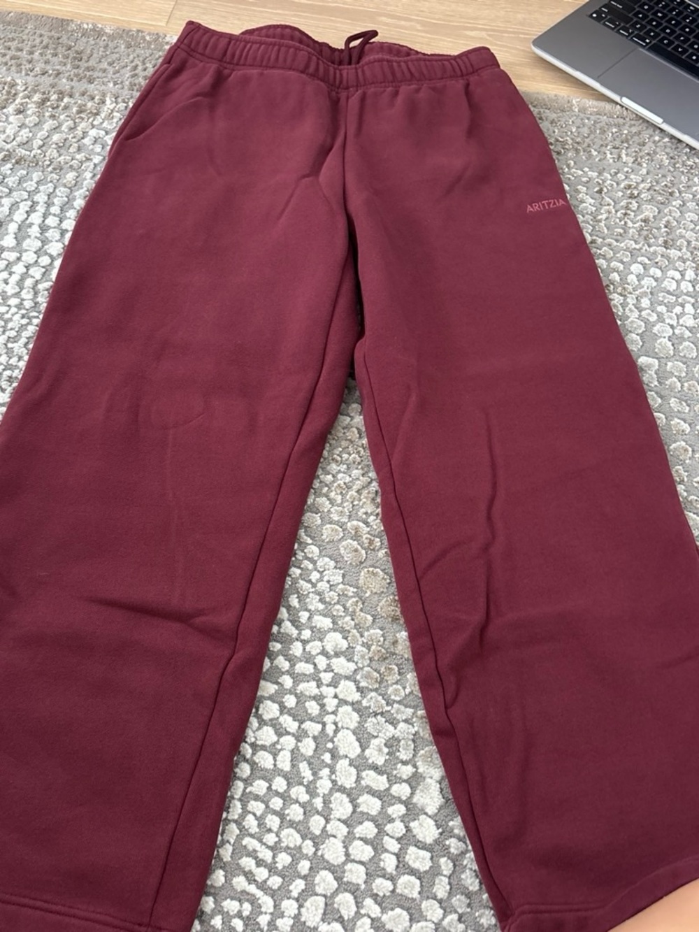 Aritzia Kids Maroon Fleece Joggers